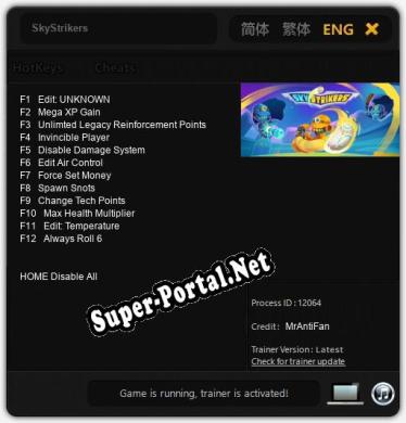 SkyStrikers: Читы, Трейнер +12 [MrAntiFan]
