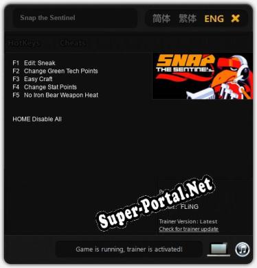 Snap the Sentinel: Читы, Трейнер +5 [FLiNG]