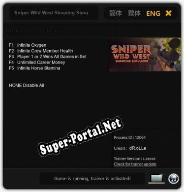 Трейнер для Sniper Wild West Shooting Simulator [v1.0.2]