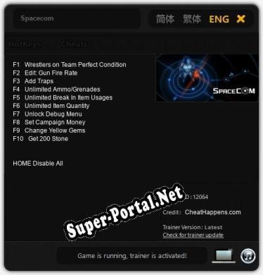 Spacecom: Читы, Трейнер +10 [CheatHappens.com]