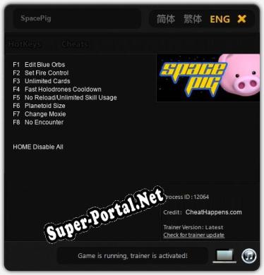 SpacePig: Трейнер +8 [v1.1]