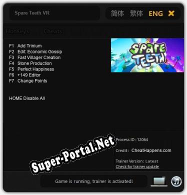 Spare Teeth VR: Читы, Трейнер +7 [CheatHappens.com]