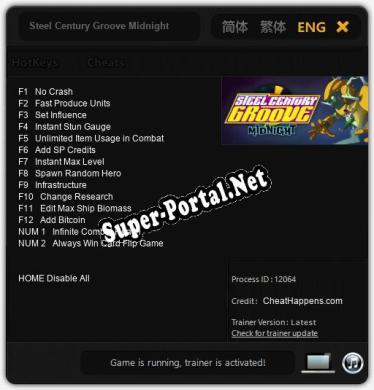 Трейнер для Steel Century Groove Midnight [v1.0.9]