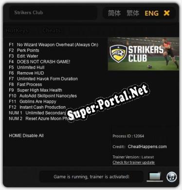 Strikers Club: Трейнер +14 [v1.2]
