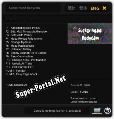 Sucker head Bodycam: Читы, Трейнер +14 [FLiNG]