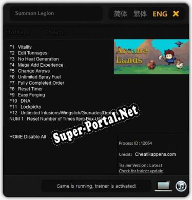 Summon Legion: ТРЕЙНЕР И ЧИТЫ (V1.0.37)