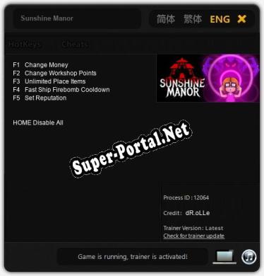 Sunshine Manor: Читы, Трейнер +5 [dR.oLLe]