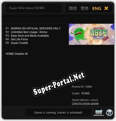 Super Ubie Island REMIX: Трейнер +5 [v1.9]