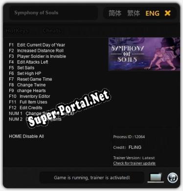 Symphony of Souls: Читы, Трейнер +14 [FLiNG]