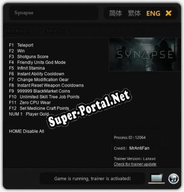 Трейнер для Synapse [v1.0.1]