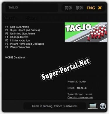 TAG.IO: Читы, Трейнер +7 [dR.oLLe]