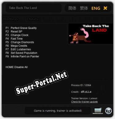 Трейнер для Take Back The Land [v1.0.8]