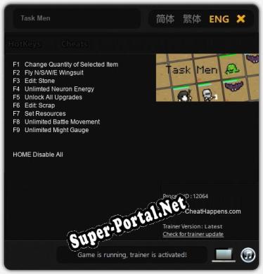 Трейнер для Task Men [v1.0.7]