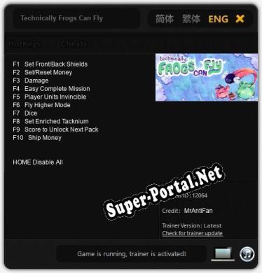 Technically Frogs Can Fly: Трейнер +10 [v1.5]