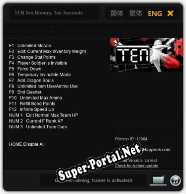 TEN Ten Rooms, Ten Seconds: Читы, Трейнер +15 [CheatHappens.com]