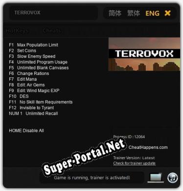 TERROVOX: Читы, Трейнер +13 [CheatHappens.com]