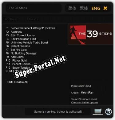 Трейнер для The 39 Steps [v1.0.1]