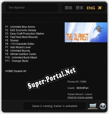 The Alpinist: Трейнер +11 [v1.3]