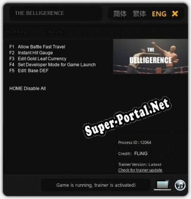 THE BELLIGERENCE: Трейнер +5 [v1.9]