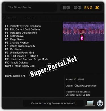 The Blood Amulet: Читы, Трейнер +13 [CheatHappens.com]