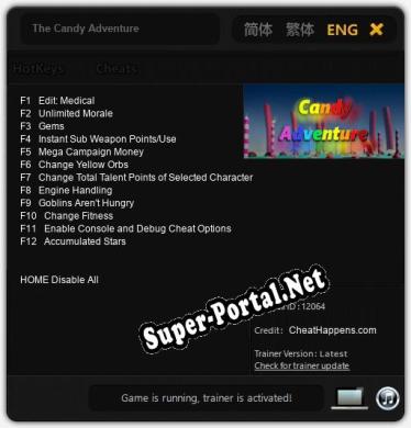 Трейнер для The Candy Adventure [v1.0.7]