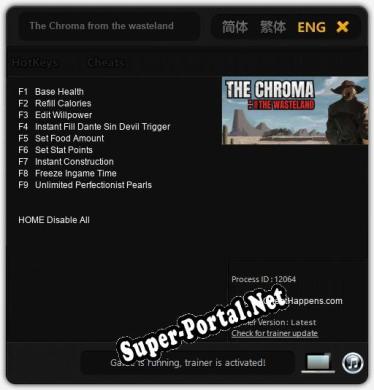 The Chroma from the wasteland: Читы, Трейнер +9 [CheatHappens.com]