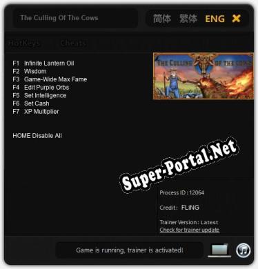 Трейнер для The Culling Of The Cows [v1.0.3]