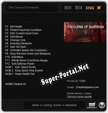 The Curse of Elmwood: Трейнер +15 [v1.3]