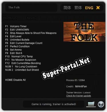 The Folk: Трейнер +14 [v1.7]