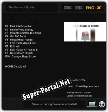 The Game of Nothing: Читы, Трейнер +10 [CheatHappens.com]