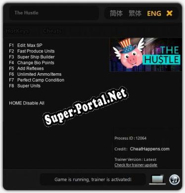 Трейнер для The Hustle [v1.0.7]