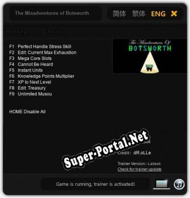 The Misadventures of Botsworth: ТРЕЙНЕР И ЧИТЫ (V1.0.3)