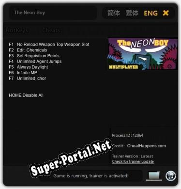 The Neon Boy: ТРЕЙНЕР И ЧИТЫ (V1.0.45)
