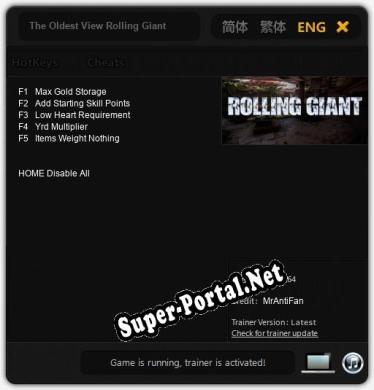 The Oldest View Rolling Giant: ТРЕЙНЕР И ЧИТЫ (V1.0.42)