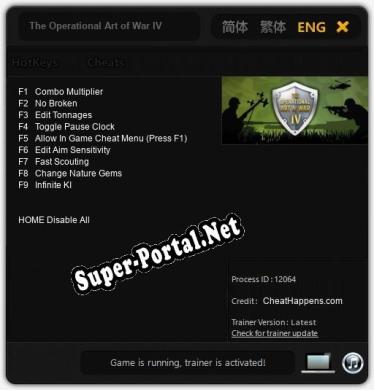 The Operational Art of War IV: Читы, Трейнер +9 [CheatHappens.com]