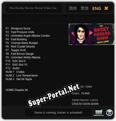 The Rocky Horror Show Video Game: Трейнер +15 [v1.7]
