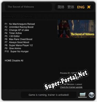 The Secret of Velmora: ТРЕЙНЕР И ЧИТЫ (V1.0.62)