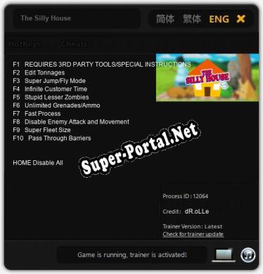 The Silly House: Трейнер +10 [v1.1]