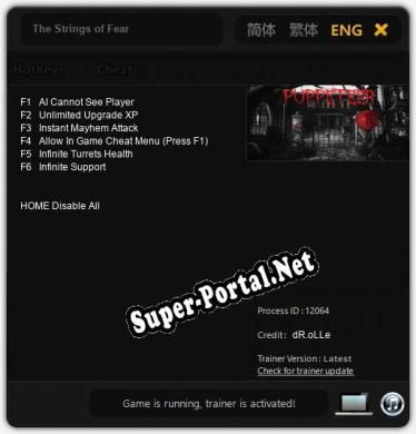 The Strings of Fear: ТРЕЙНЕР И ЧИТЫ (V1.0.25)