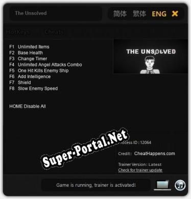 The Unsolved: Читы, Трейнер +8 [CheatHappens.com]