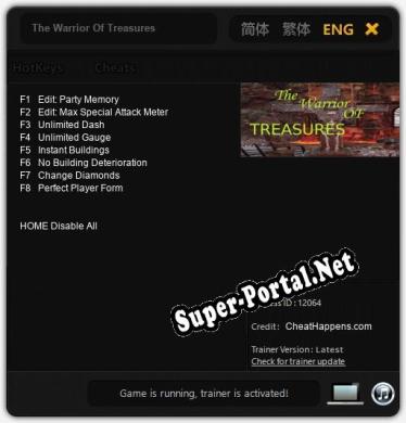 The Warrior Of Treasures: ТРЕЙНЕР И ЧИТЫ (V1.0.34)