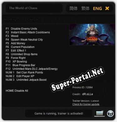 The World of Chaos: Трейнер +15 [v1.4]
