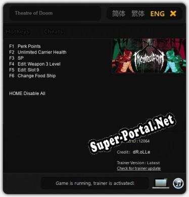 Theatre of Doom: Трейнер +6 [v1.2]