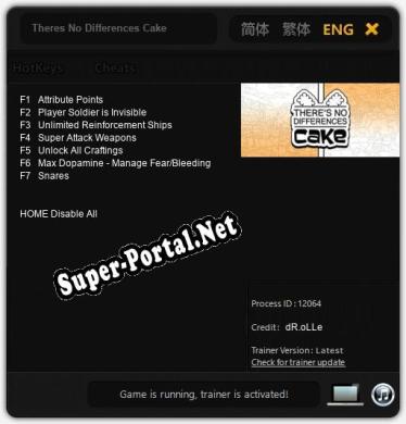 Theres No Differences Cake: Читы, Трейнер +7 [dR.oLLe]