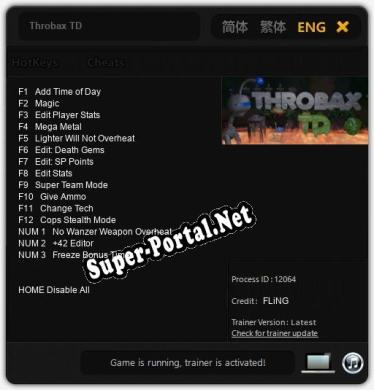 Throbax TD: Читы, Трейнер +15 [FLiNG]