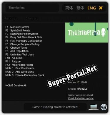 Thumbelina: Трейнер +15 [v1.2]
