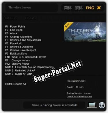Thunders Leaves: Читы, Трейнер +15 [FLiNG]