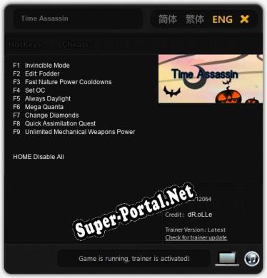 Трейнер для Time Assassin [v1.0.2]