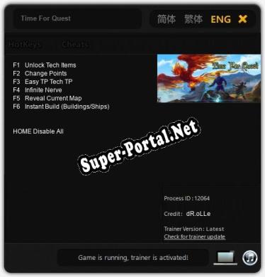 Time For Quest: ТРЕЙНЕР И ЧИТЫ (V1.0.95)