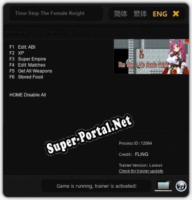 Трейнер для Time Stop The Female Knight [v1.0.6]